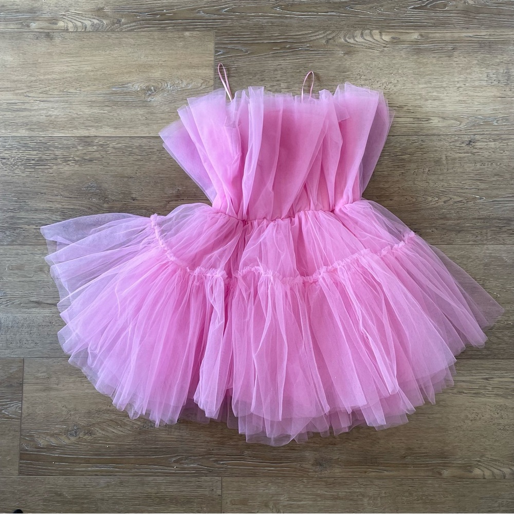 ✨SOLD✨ Kikiriki Pink Tulle Mini Dress - Picture 3 of 5